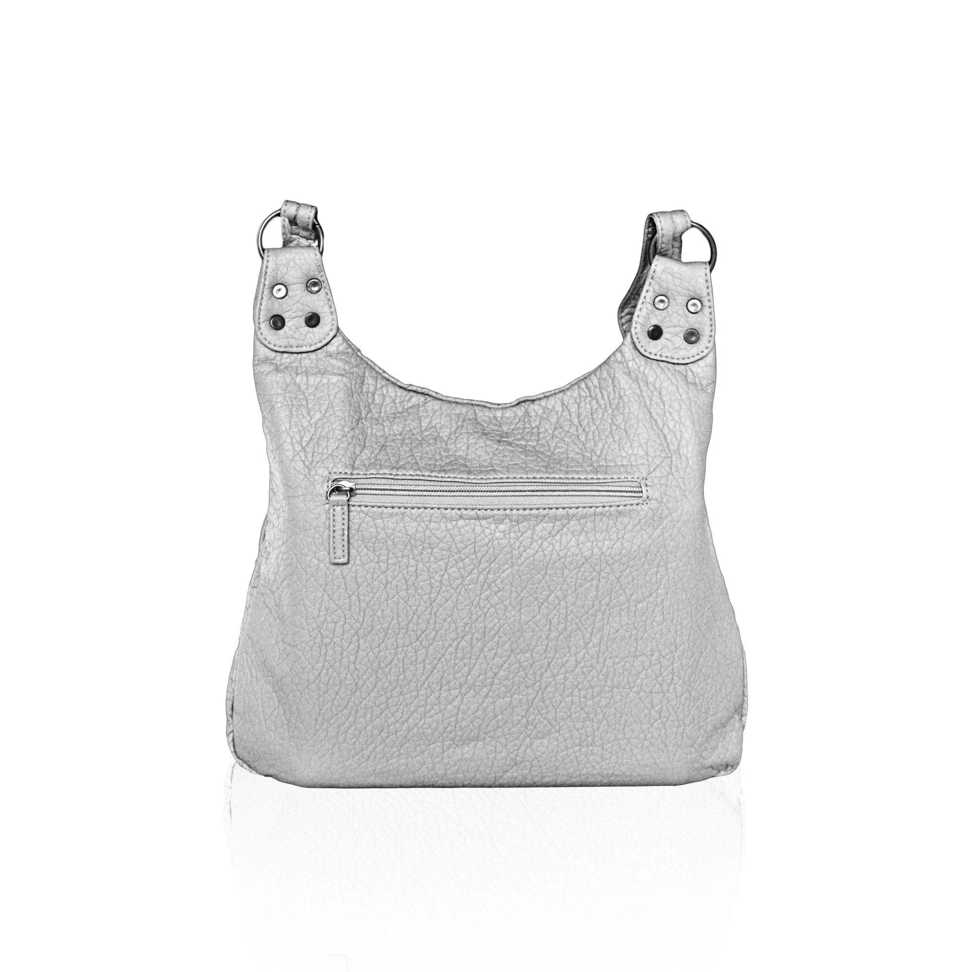 Washable Vegan Leather Series - Casual Messenger Bags - Black