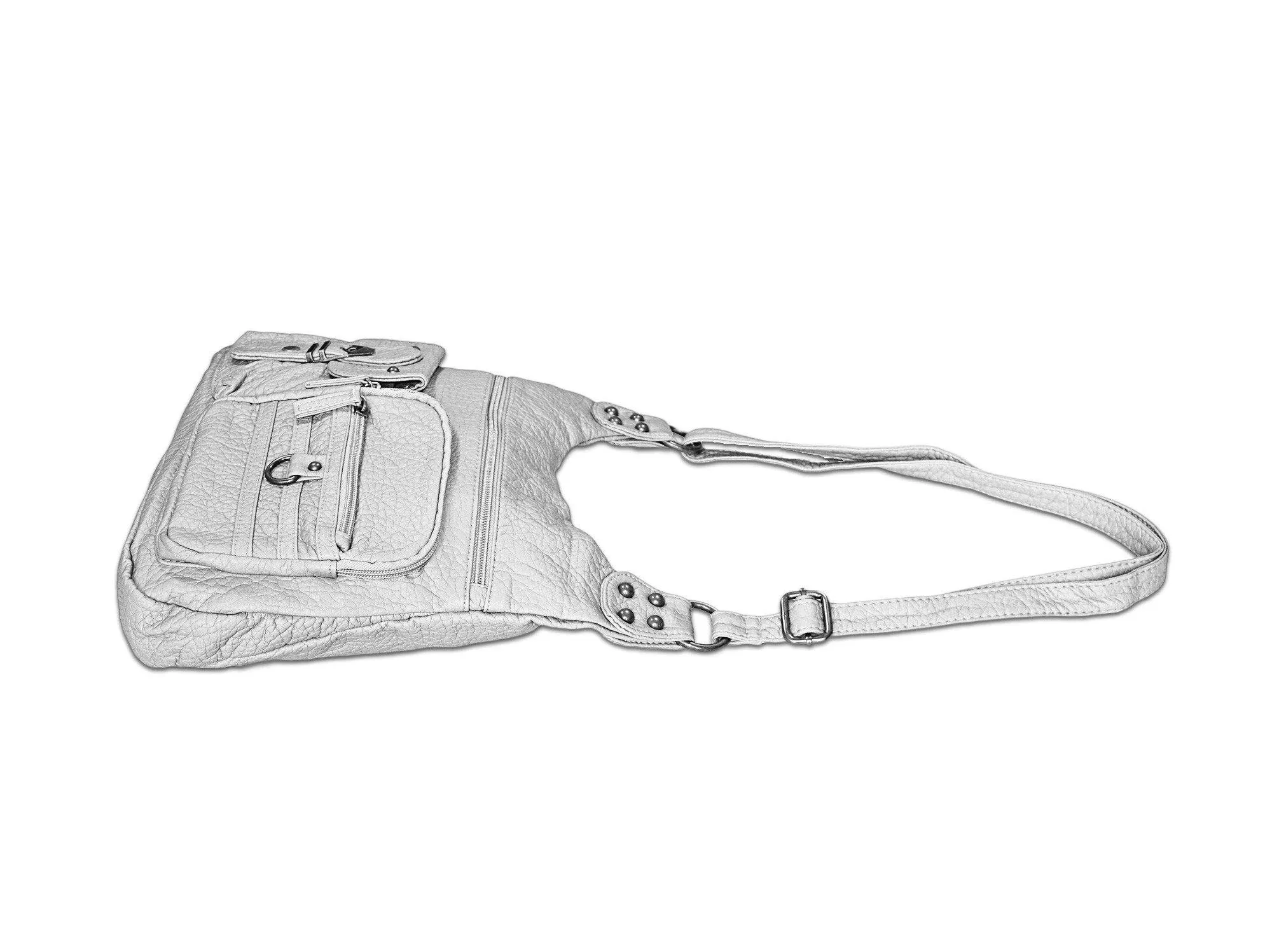 Washable Vegan Leather Series - Casual Messenger Bags - Black