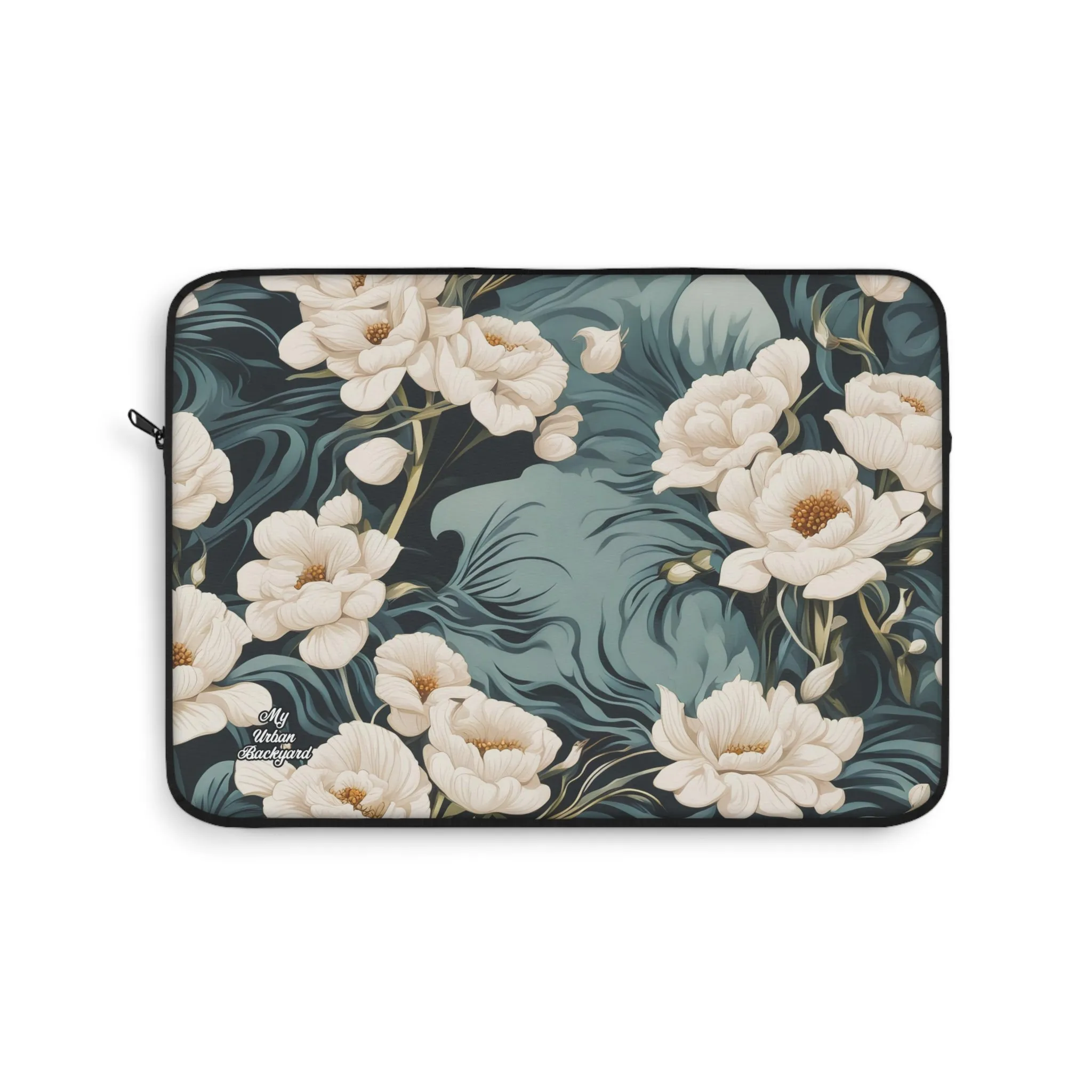 Winter Flowers, Laptop Carrying Case, Top Loading Sleeve for School or Work