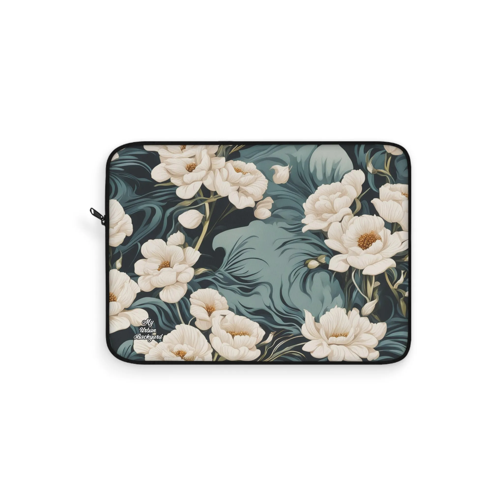 Winter Flowers, Laptop Carrying Case, Top Loading Sleeve for School or Work