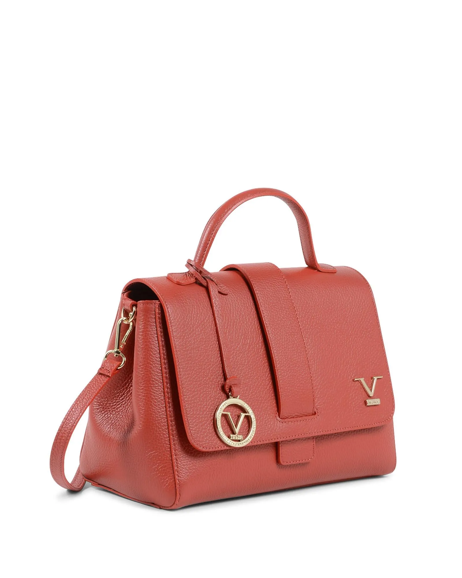 Womens Leather Handbag by V Italia BC10280 52 Dollaro Rosso - One Size