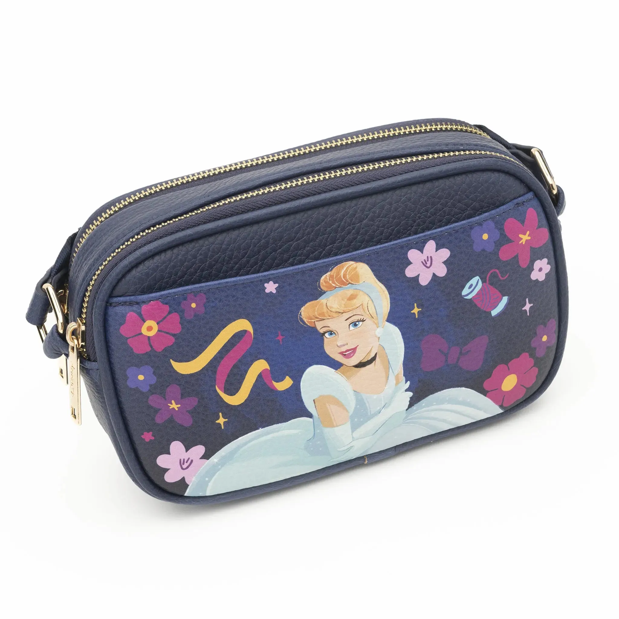 WondaPop Cinderella Double Zipper Crossbody/Shoulder Bag