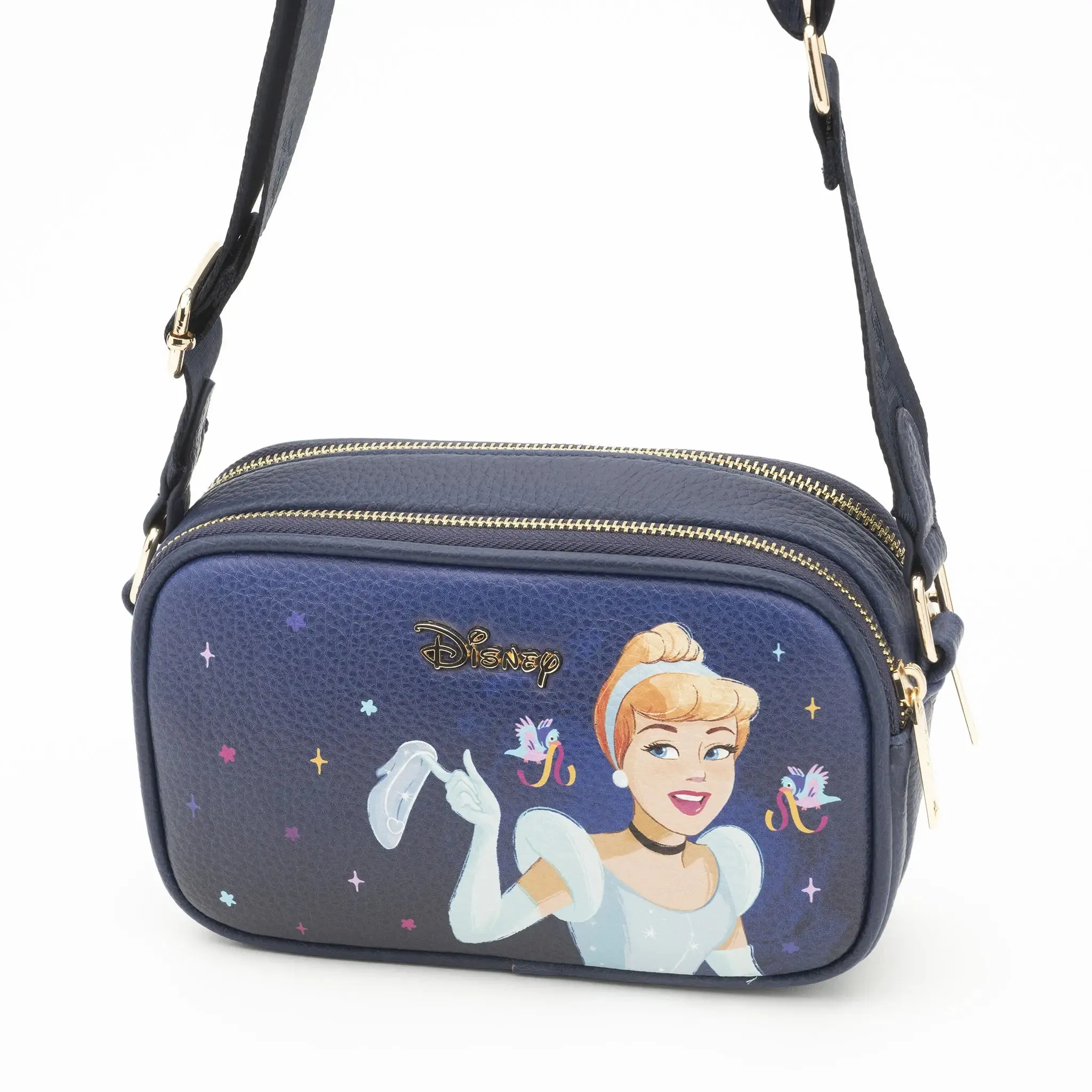 WondaPop Cinderella Double Zipper Crossbody/Shoulder Bag