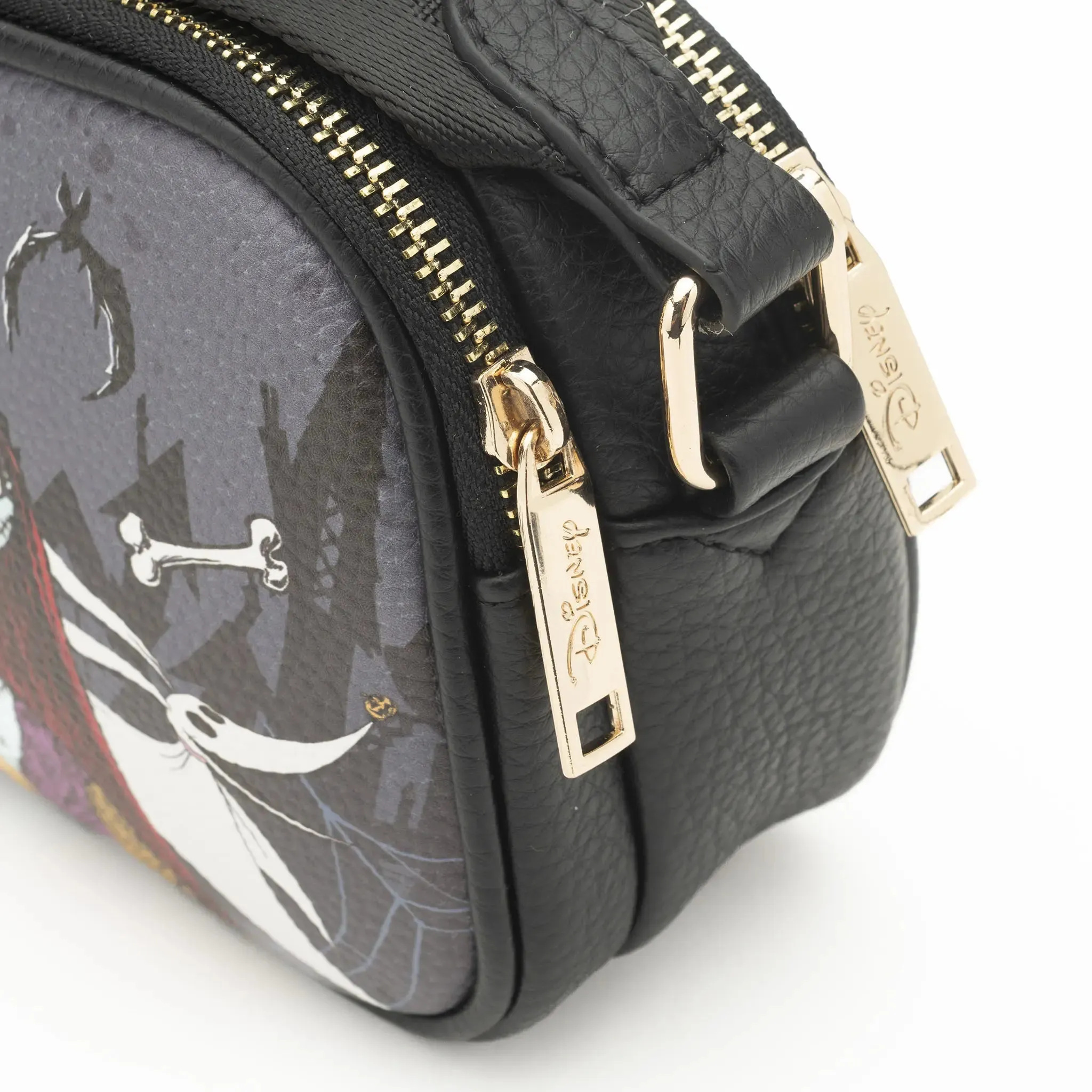 WondaPop Jack and Sally Double Zipper Crossbody/Shoulder Bag