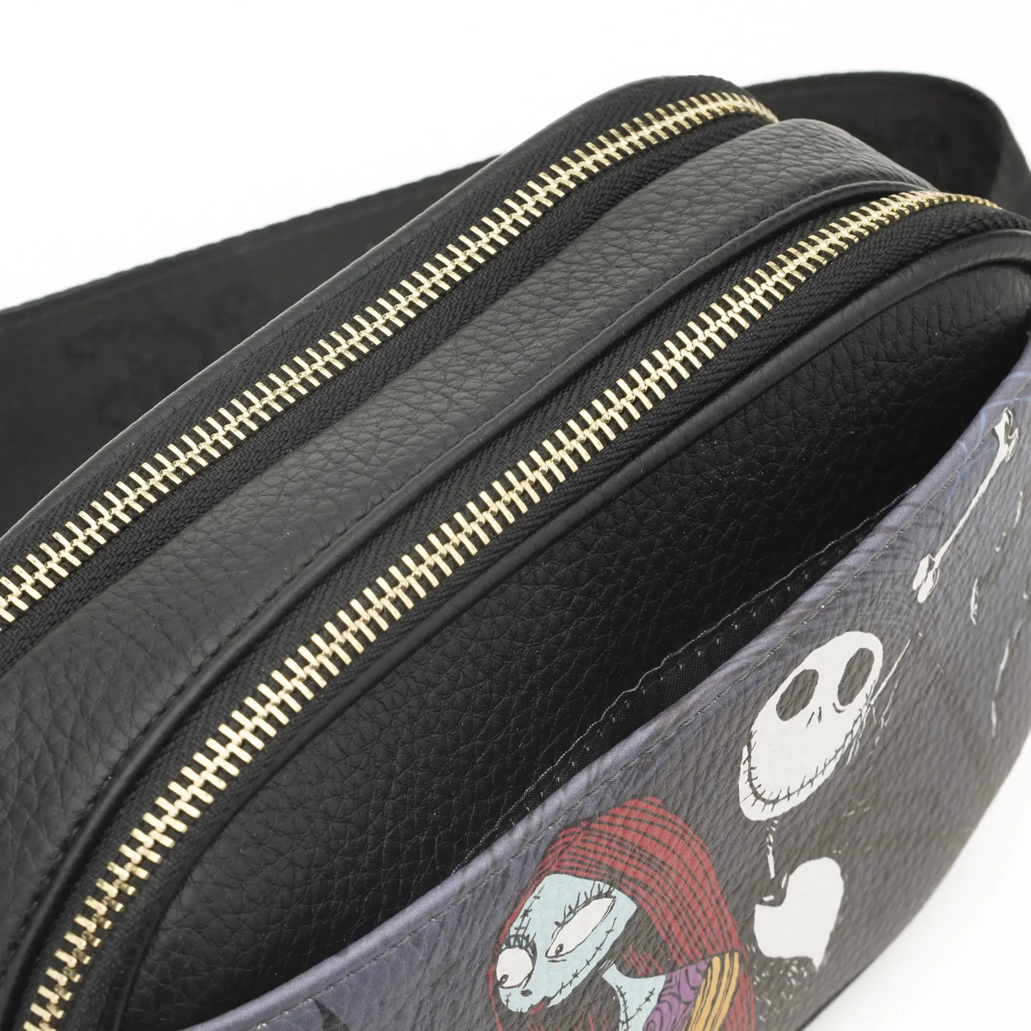 WondaPop Jack and Sally Double Zipper Crossbody/Shoulder Bag
