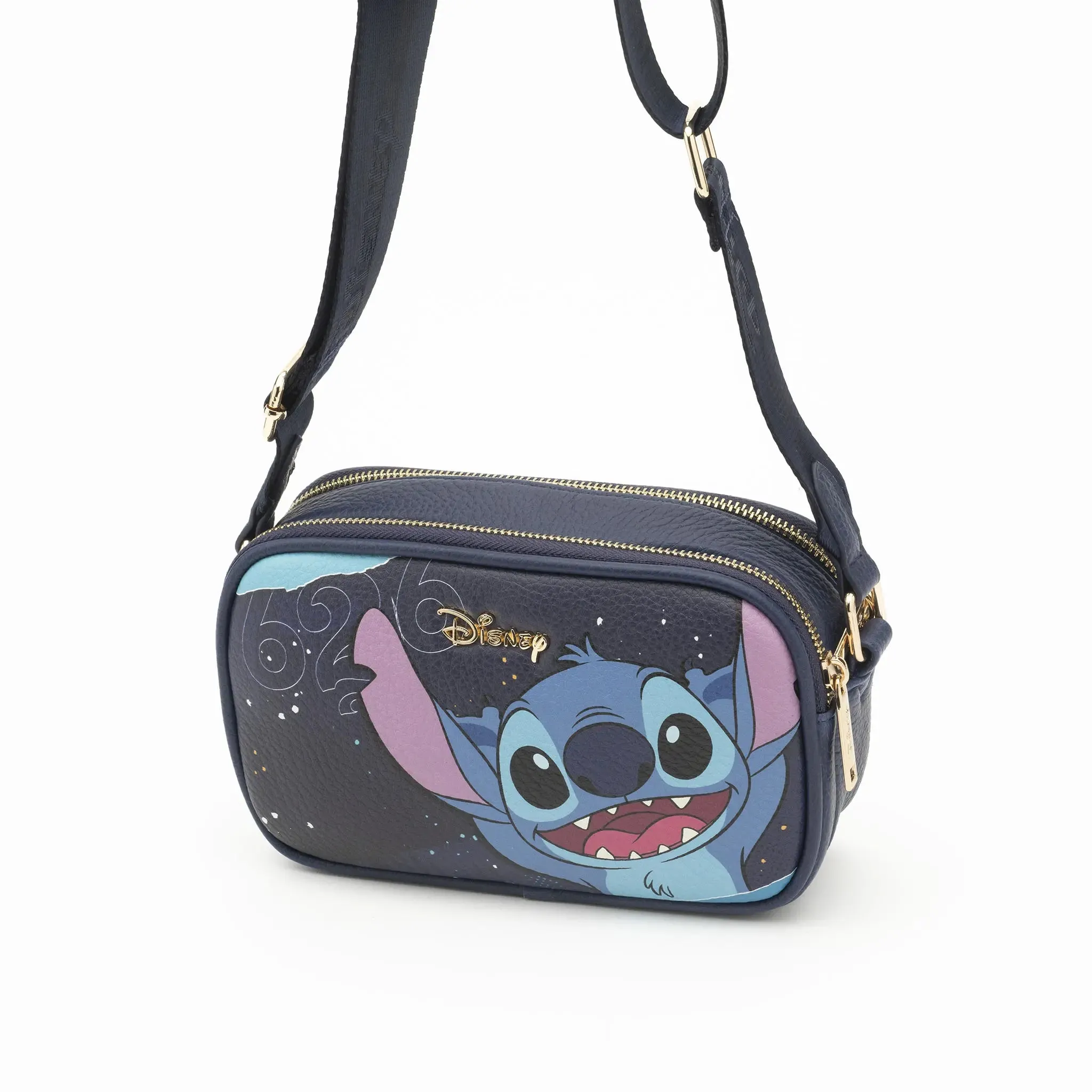 WondaPop Stitch Double Zipper Crossbody/Shoulder Bag