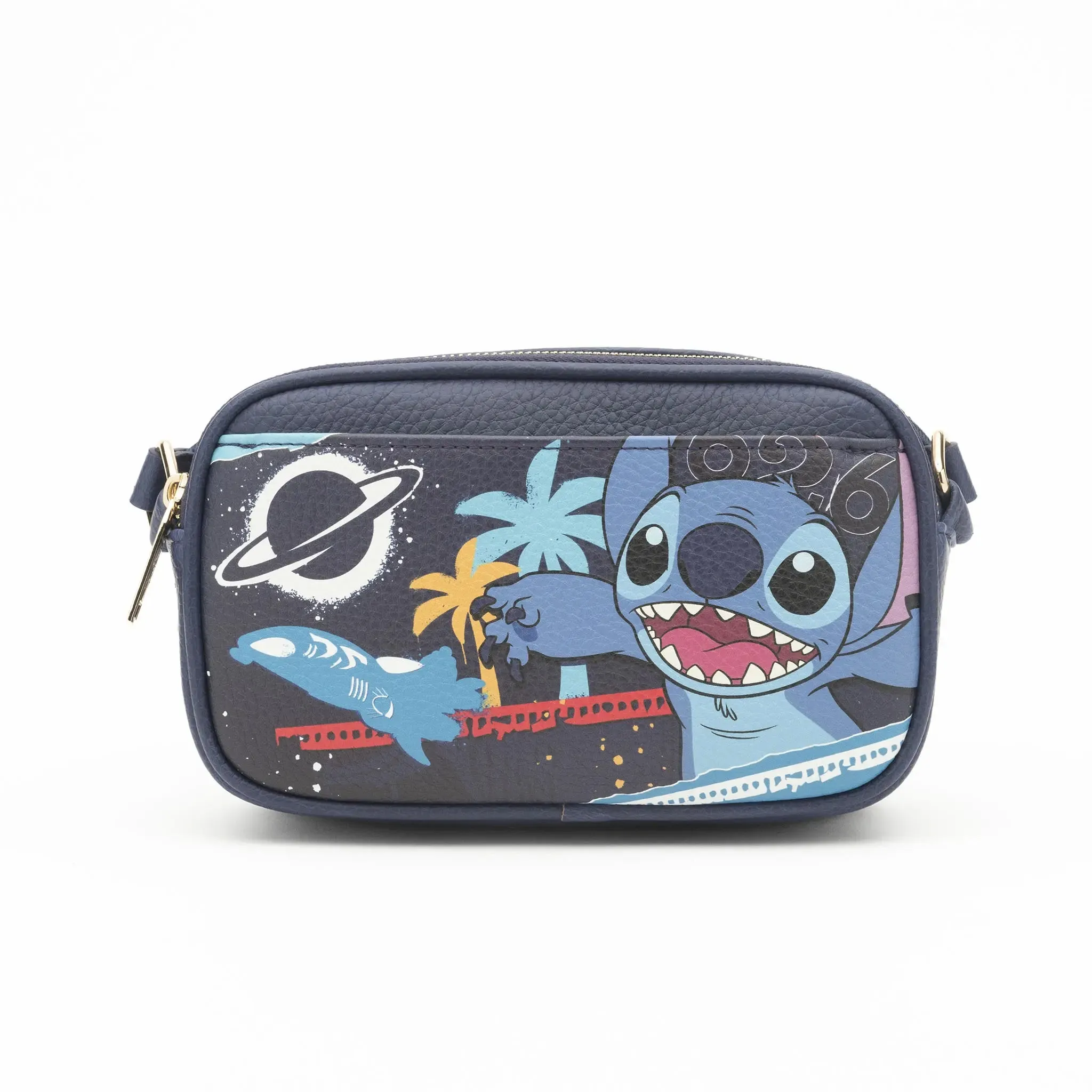 WondaPop Stitch Double Zipper Crossbody/Shoulder Bag