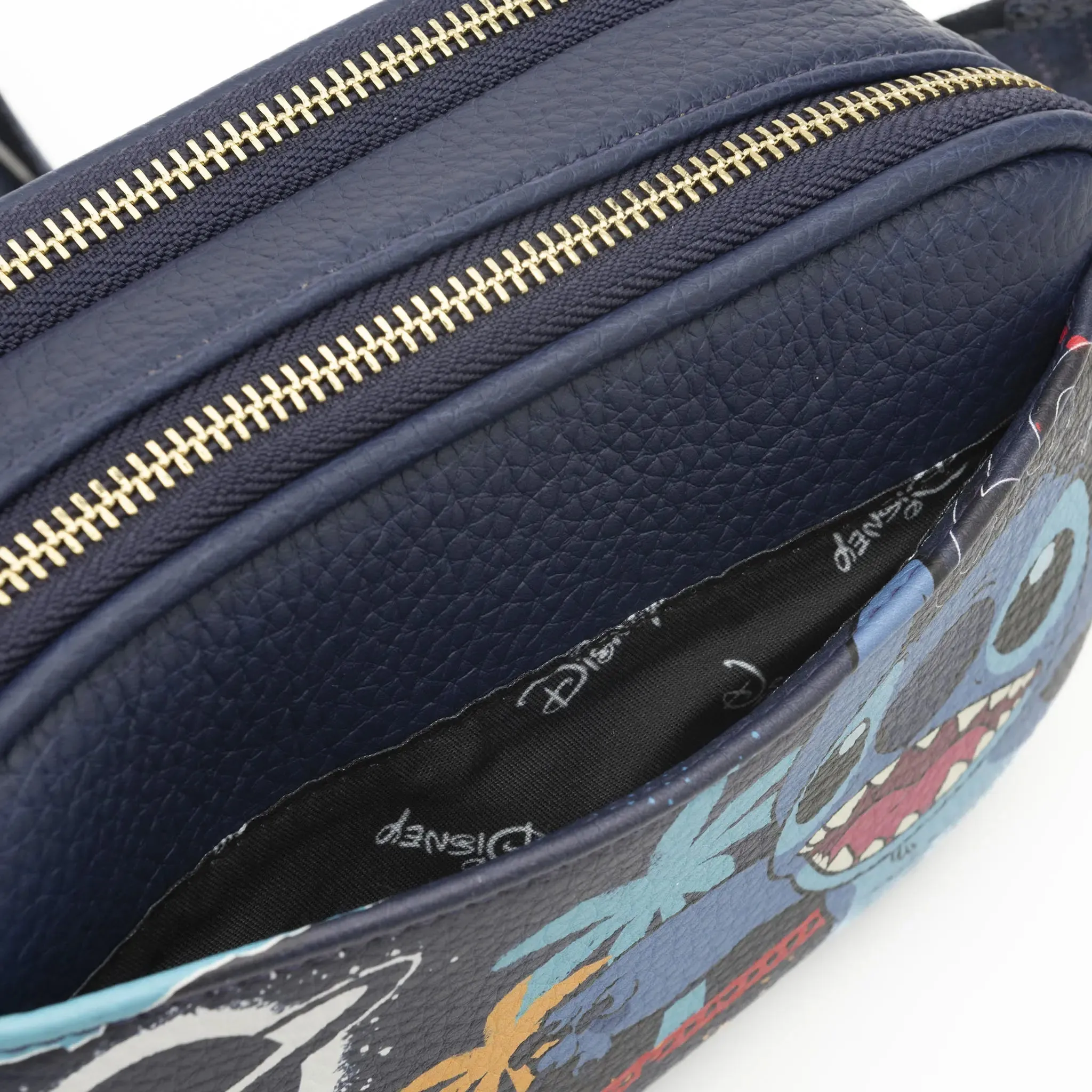 WondaPop Stitch Double Zipper Crossbody/Shoulder Bag
